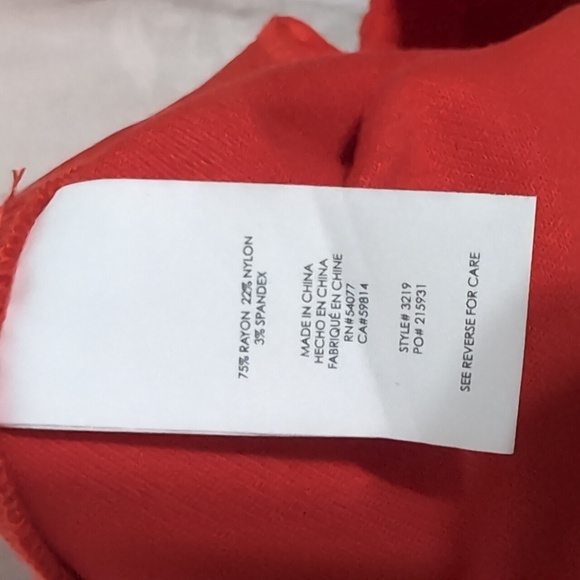 Cabi 3219 Fiery A-Line Ponte Knit Skirt in Sakura Red Size 10 Like New - Picture 5 of 6